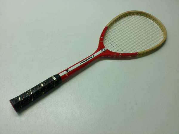 【KAWASAKI】軟式テニス用ラケット★レッド系／69cm_画像1