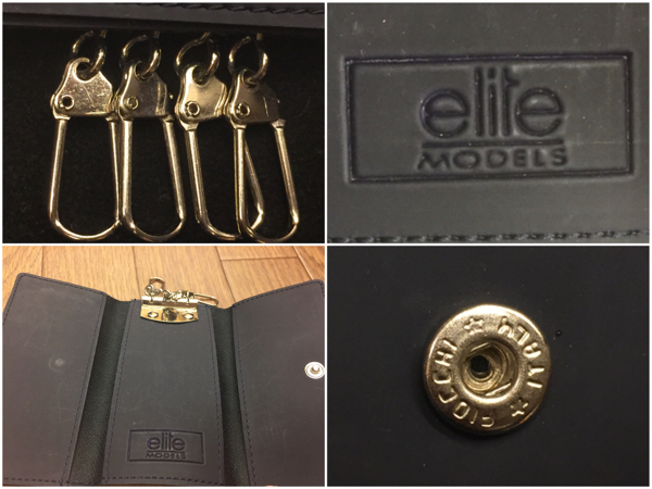 elite MODELS キーケース 黒 ブラック 鍵ケース 小物 装飾品【2716】K_画像3