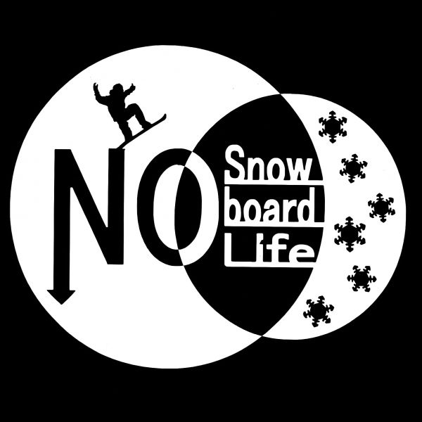 (10cm)【No Snowboard No Life】　スノーボード・スノボーステッカーDC2_画像1