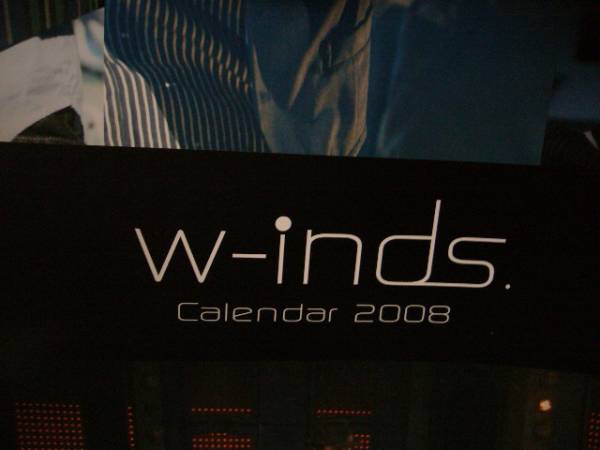 2008 year calendar w-inds unused goods poster instead of ..?...