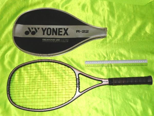 x品名x YONEXヨネックス REXKING 22テニスラケットR-22 保護カバー付き♪REXKING22 レトロ年代品ビンテージ?系テニス ラケット用品_画像2