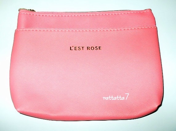 *L*EST ROSE* L'Est Rose * make-up pouch * salmon pink 