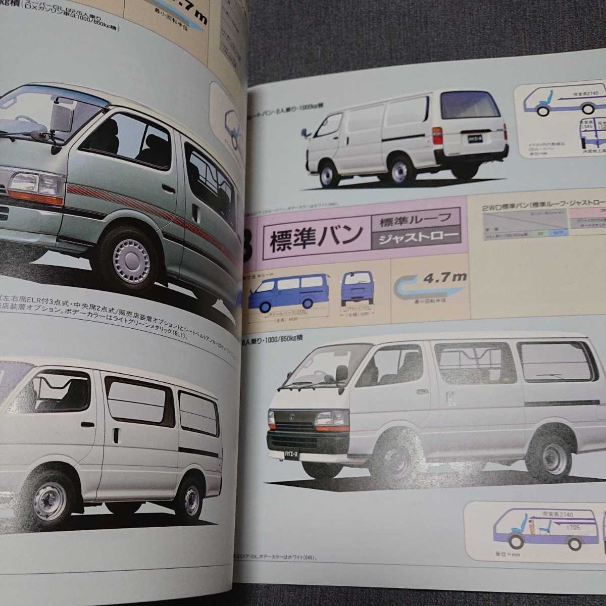 【F19C】旧車カタログ　ハイエース HIACE VAN　トヨタ /昭和/レトロ/当時物_画像6