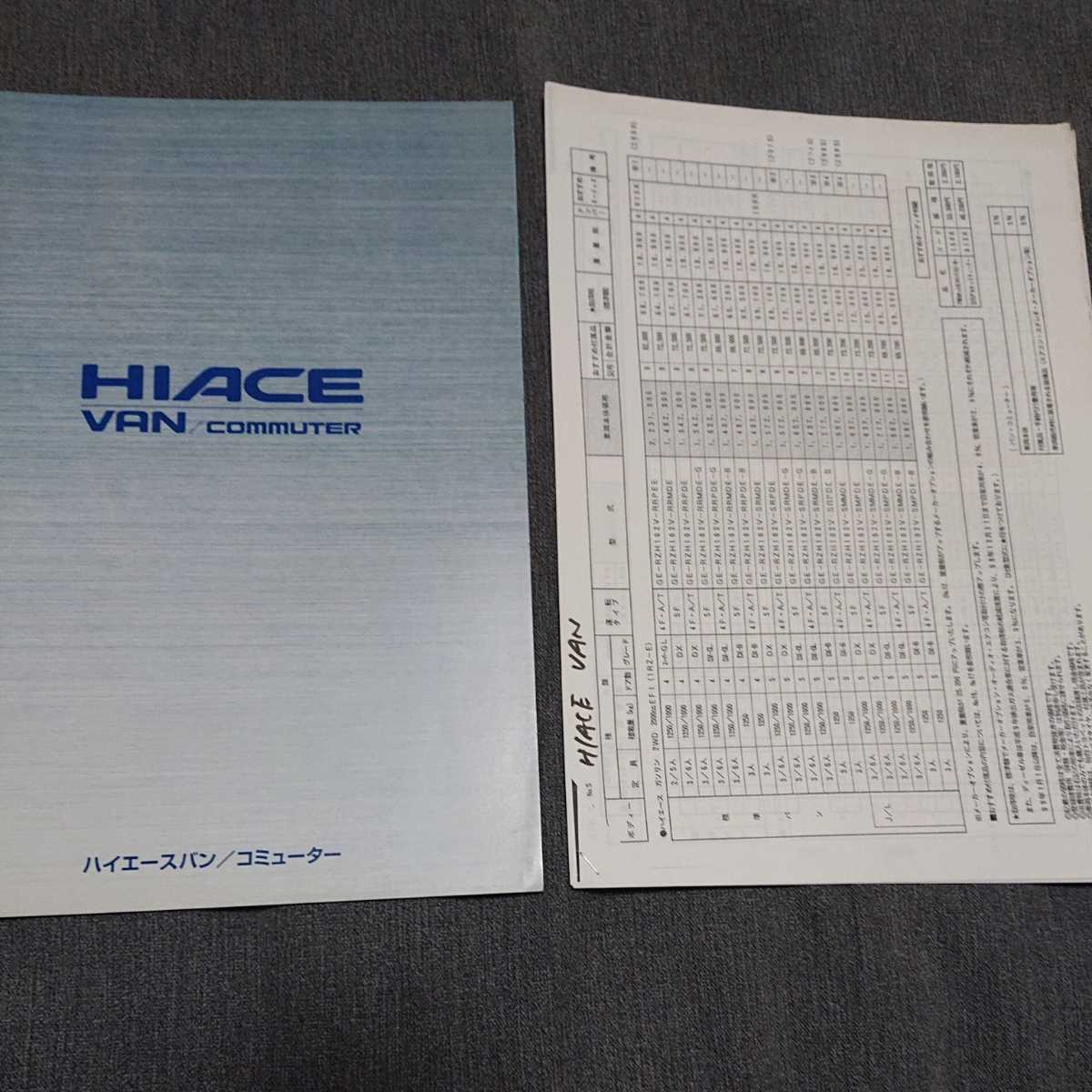 F19C 旧車カタログ ハイエース バン コミューター HIACE 当時物 昭和 レトロ トヨタ 注目の福袋！ VAN