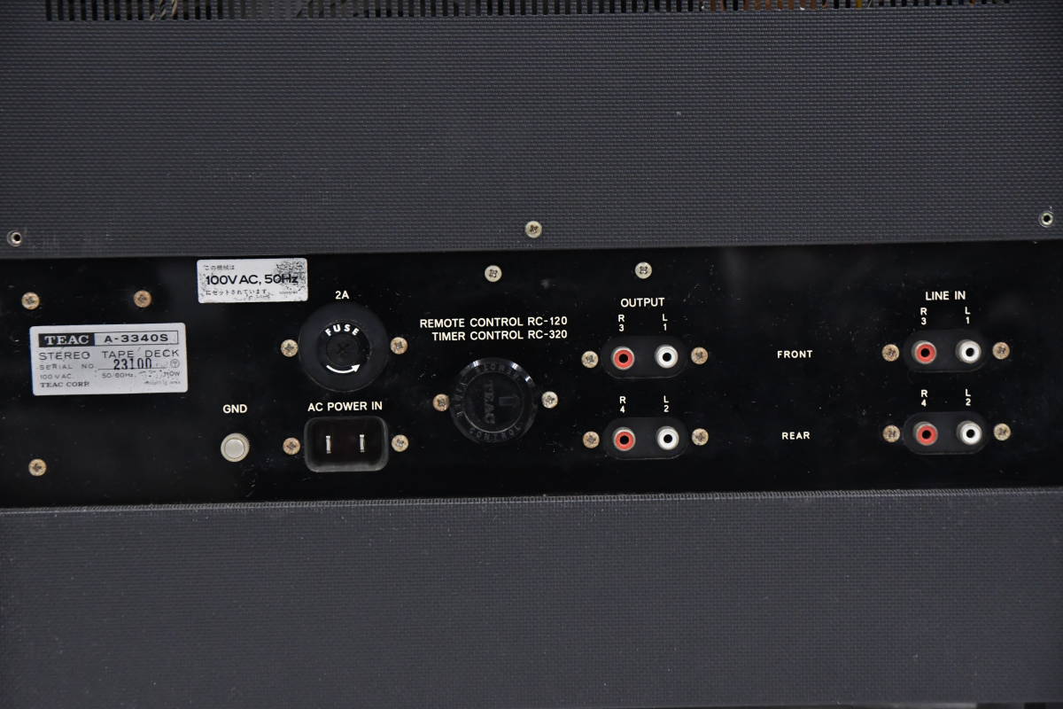 TEAC ティアック A-3340S 4トラ4ch 38cm/s オープンリールデッキ 現状