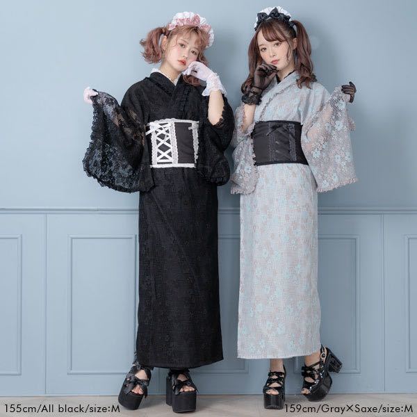 新品未使用品 夢展望 総レースセットアップセパレート浴衣 着物 新品未使用品 夢展望 総レースセットアップセパレート浴衣 着物