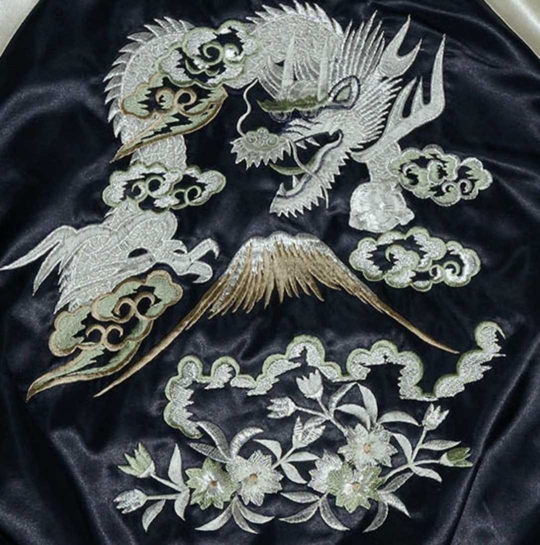 星姫 スカジャン花竜刺繍 Fサイズ(M〜L)星姫のスカジャン 横須賀どぶ