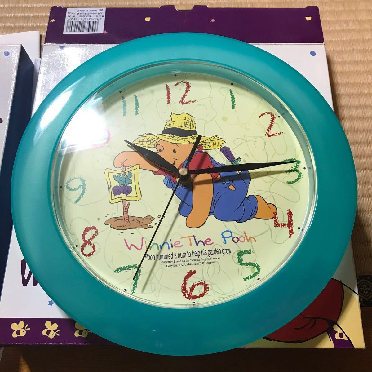 新品★ディズニー くまのプーさん アナログ時計 インテリア コレクション Disney Time タイム 壁掛け時計 掛け時計