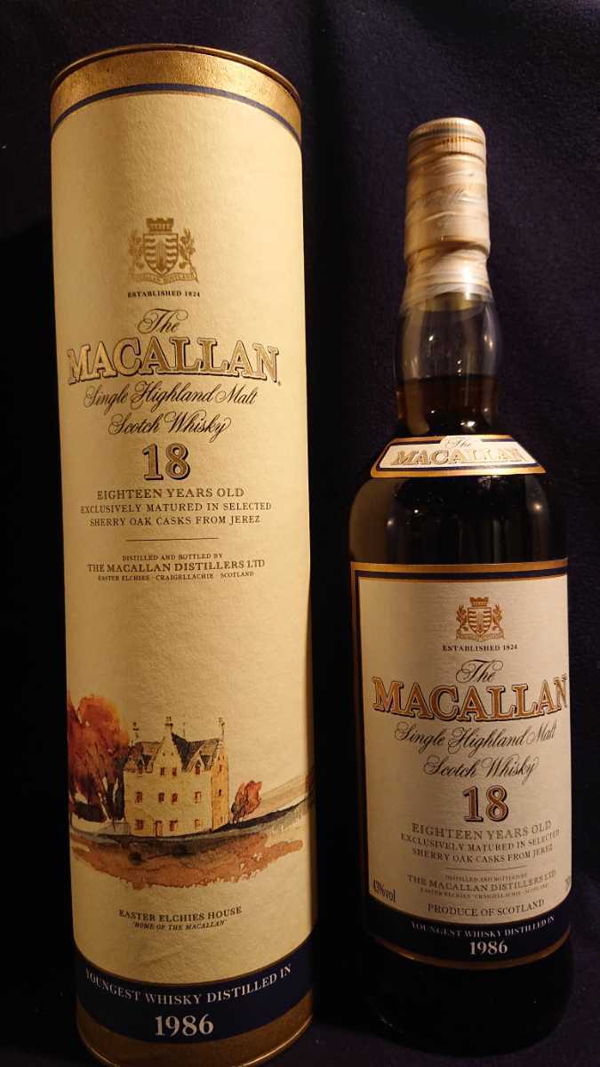 古酒・熟成・レア》マッカラン18年 旧ボトル 1986年 750ml 箱付