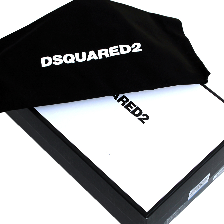 箱・保管袋付★Dsquared2 ディースクエアード★ローカットスニーカー 40＝25 レザースニーカー イタリア製 スウェード グレー ブルー q-224_画像7