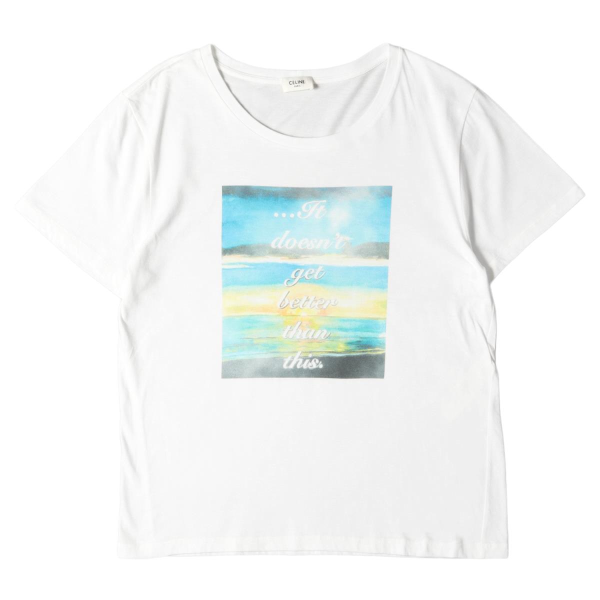 美品 CELINE セリーヌ Tシャツ 20SS イラスト プリント クルーネックT