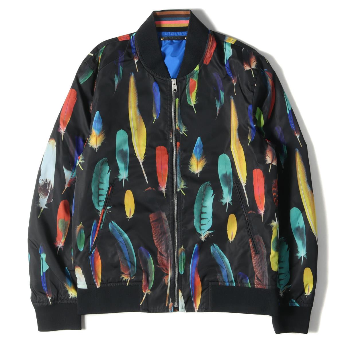 Paul Smith ポールスミス ジャケット フェザー 柄 ナイロン ボンバー