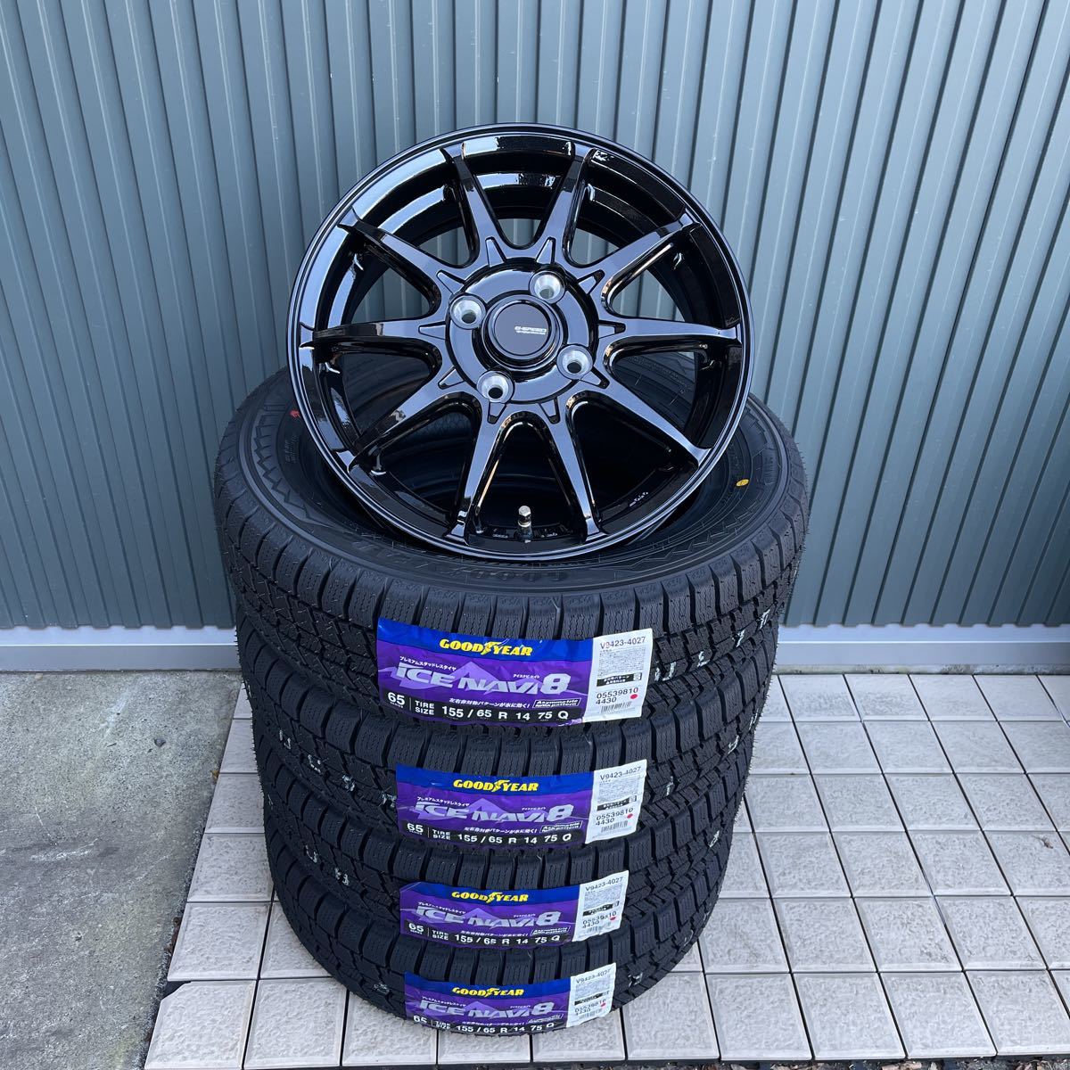 新品スタッドレス◇155/65R14◇グッドイヤーアイスナビ8◇タント