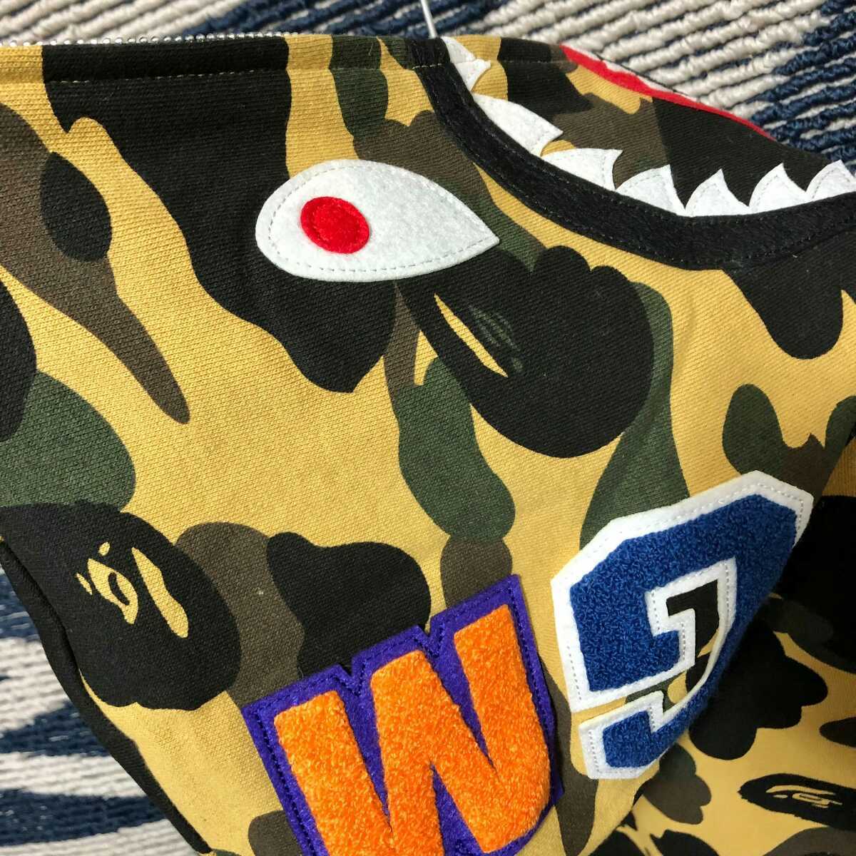 XL 極美品 ベイプ エイプ カモ シャークパーカー APE BAPE 1ST CAMO