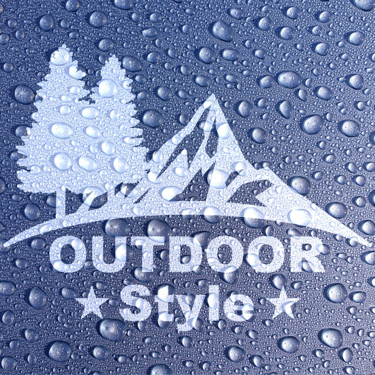 送料無料◆OUTDOOR Style アウトドア スタイル カッティングステッカー◆ホワイト｜25×19.5cm｜超防水 UVカット 屋外使用可【C014】