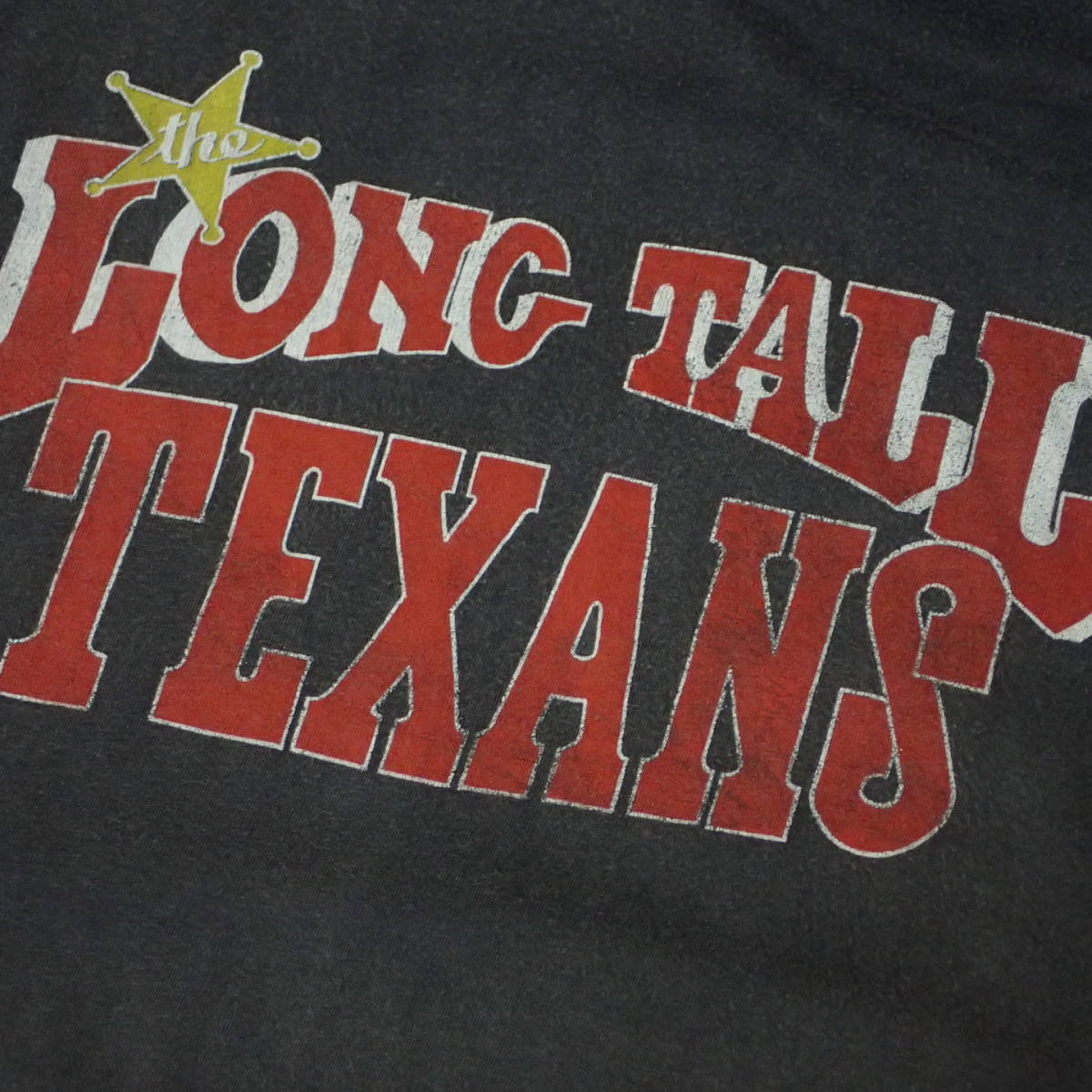 ■ 90s Long Tall Texans Vintage T-shirt ■ ロングトールテキサンズ ヴィンテージ 長袖 Tシャツ フード 付 当時物 本物 バンドT ロックT