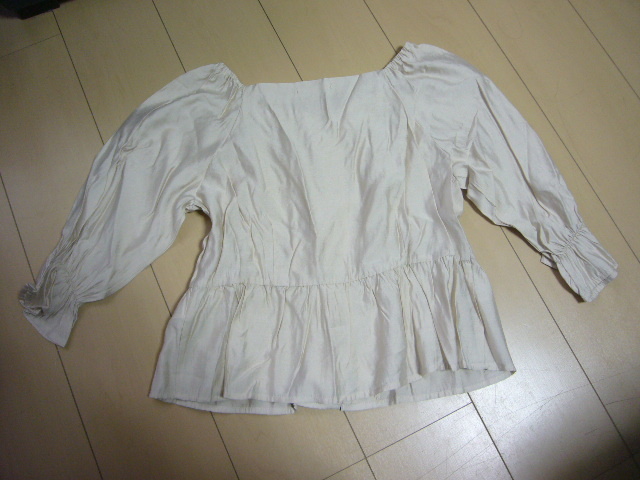 ★ナイスクラップ　NICE CLAUP　continuer de NICE CLAUP タグ付き 五分袖 シャツ ブラウス サイズF レディース 女性　新品未使用品_画像2