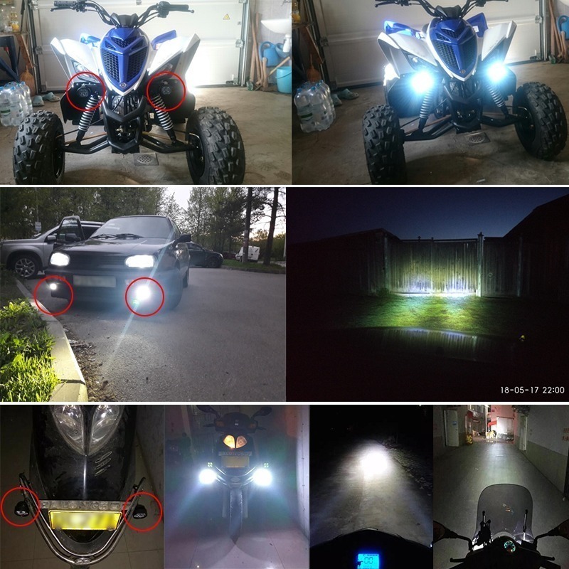 ■オートバイ 8ワット 8W　LED ヘッドライト バイク スクーター ランプ フォグ ランニングライト スポットライト 25_画像3