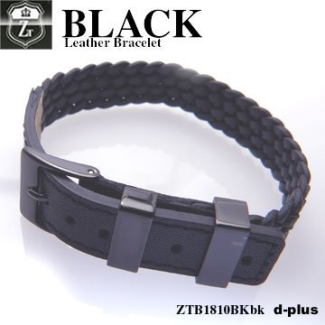 Zanipolo Terzini レザー ブレスレット ステンレス ブラック×ブラック ZTB1810