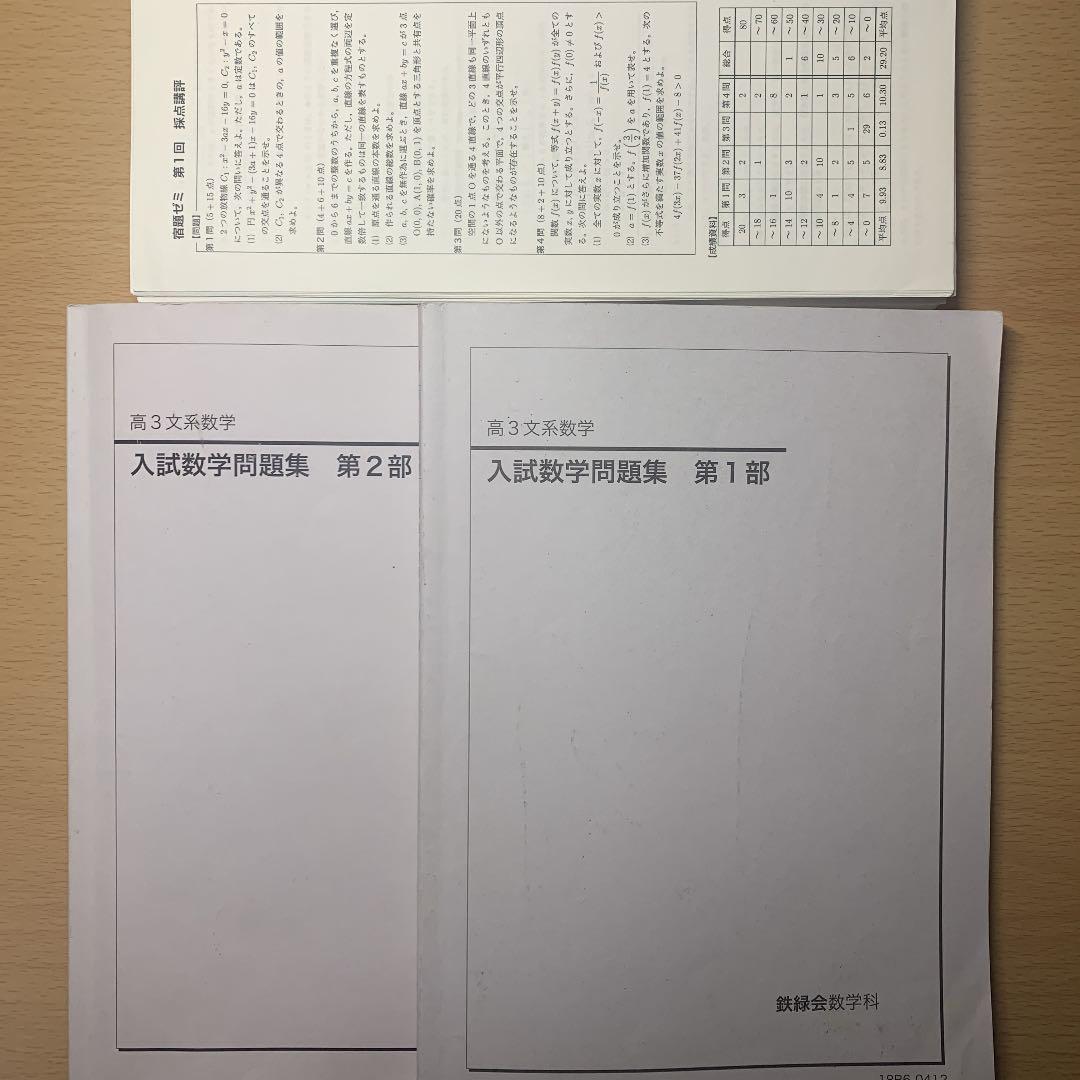 超歓迎鉄緑会 入試数学問題集 第1部 第2部 2019年 参考書 本・音楽