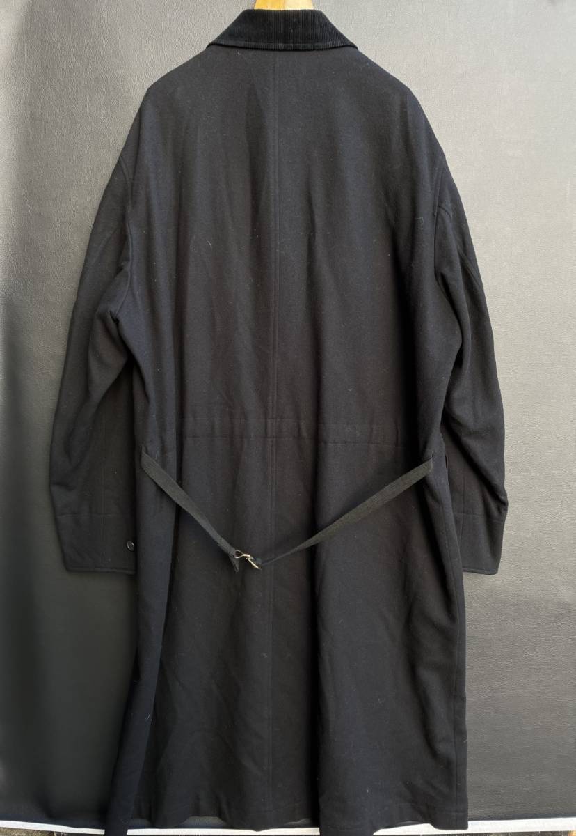  прекрасный товар Y\'s for men wise for men yohjiyamamoto Yohji Yamamoto вельвет воротник шерсть длинное пальто большой размер большой Silhouette 