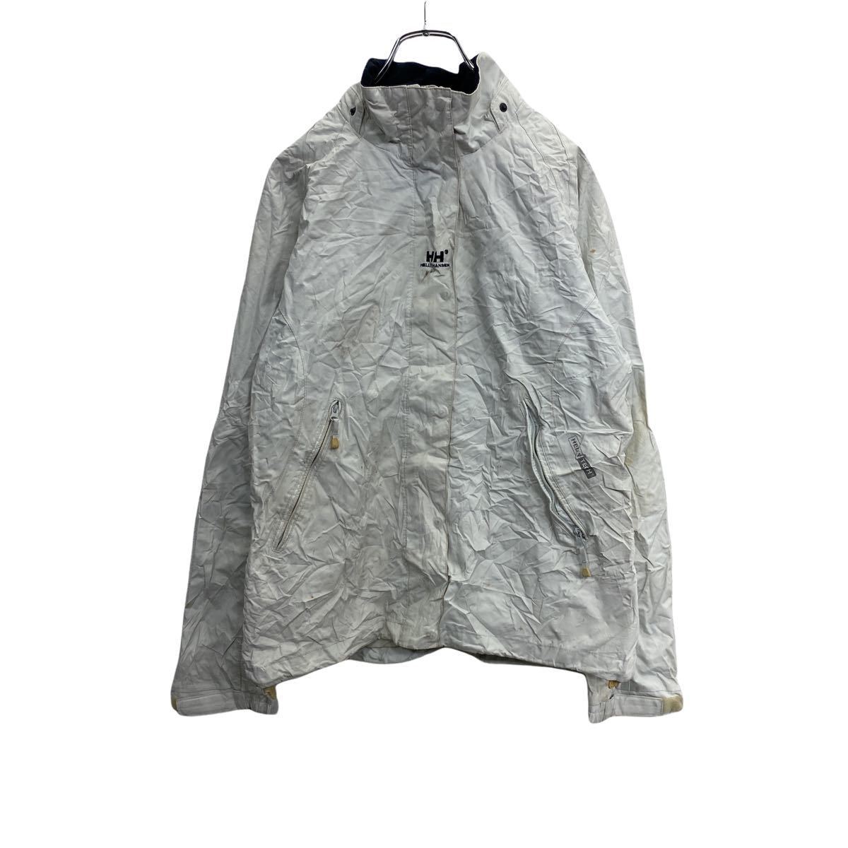HELLY HANSEN マウンテンジャケット M 柔らかな質感の ホワイト ヘリーハンセン 大特価 ロゴ アウトドアウェア t2201-3972 ジップアップ アメリカ仕入 古着卸