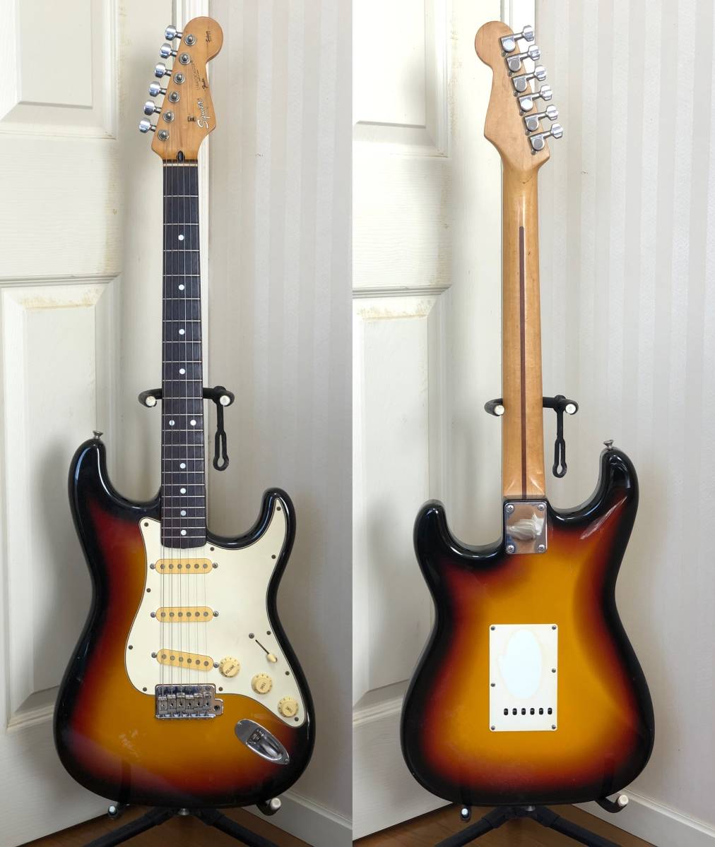 【90年代フジゲン製】ストラトキャスター スクワイヤー MADE IN JAPAN Squier by Fender STRATOCASTER サンバースト