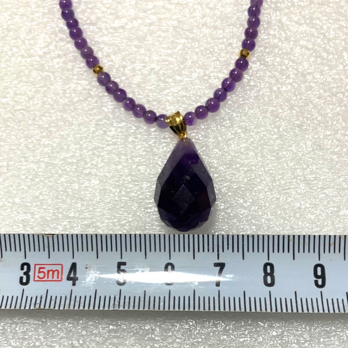 天然紫水晶K18 ネックレス