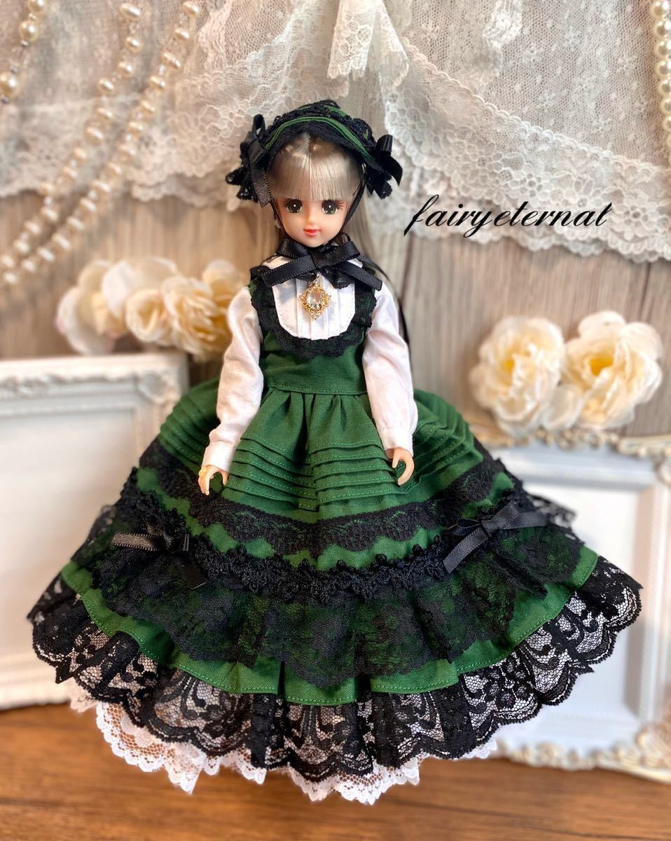 fairyeternal*1/6ドール アウトフィット ハンドメイド グリーン