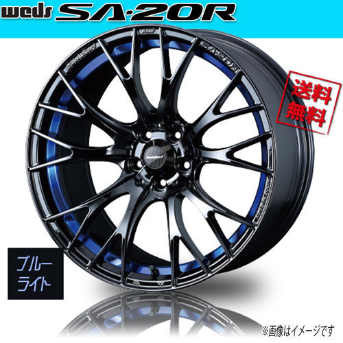 ホイール新品 1本のみ WEDS Sport SA-20R BLC2 ウェッズスポーツ 18インチ 5H100 8.5J+45 φ65 業販4本購入で送料無料 保証書付 軽量_画像1