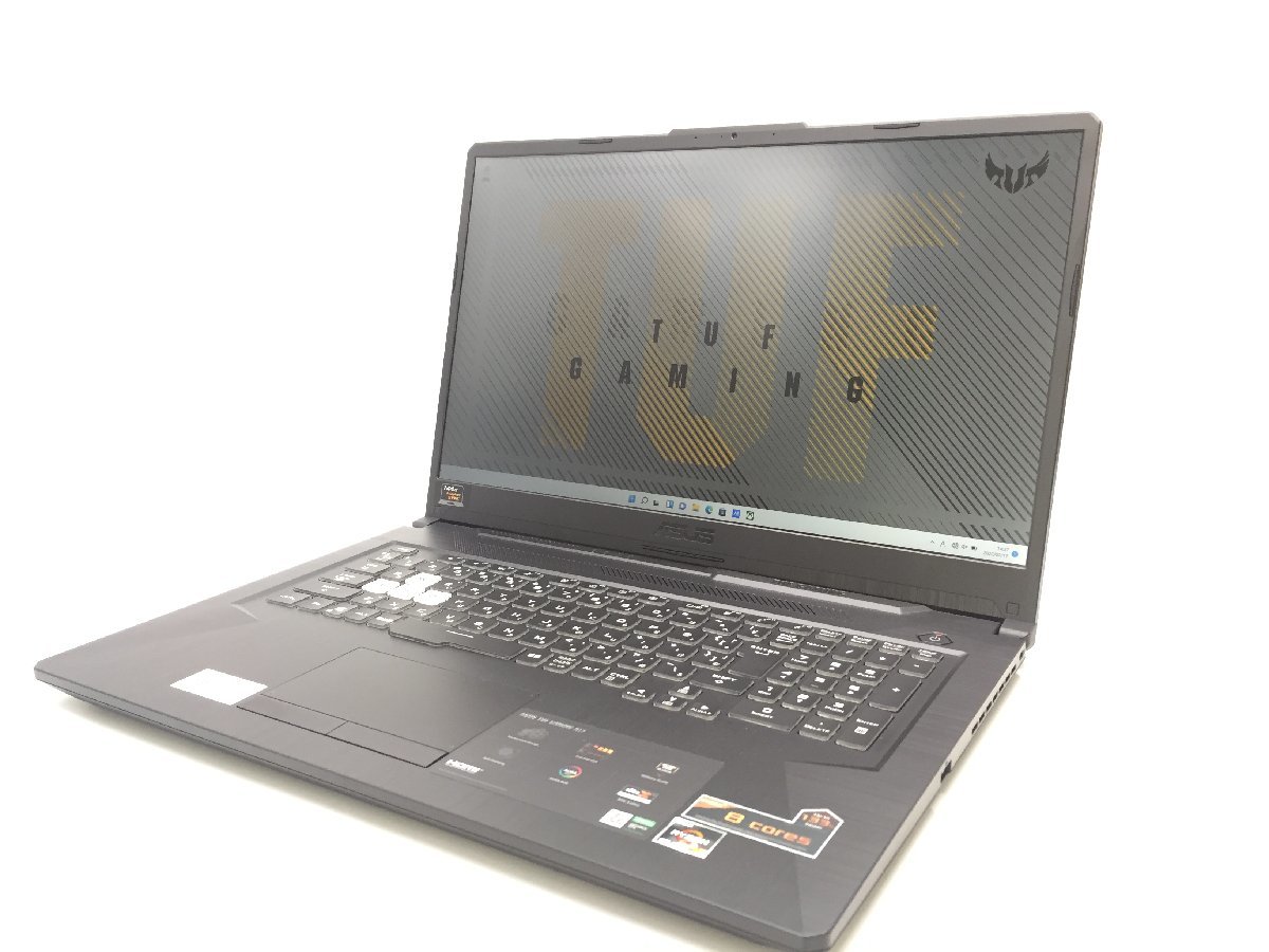 極美品 ASUS TUFGaming ゲーミングノートPC ノートパソコン FA706 17.3型 Win11 Ryzen7 4800H 16GB  SSD512GB GTX1660Ti 20189S