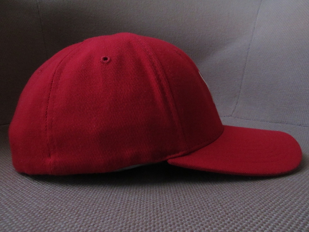 90\'s 00\'s Neighborhood Skateboards NH Logo вышивка FLEXFIT колпак L XL оттенок красного Neighborhood скейтборд CAP Skates шляпа шляпа 