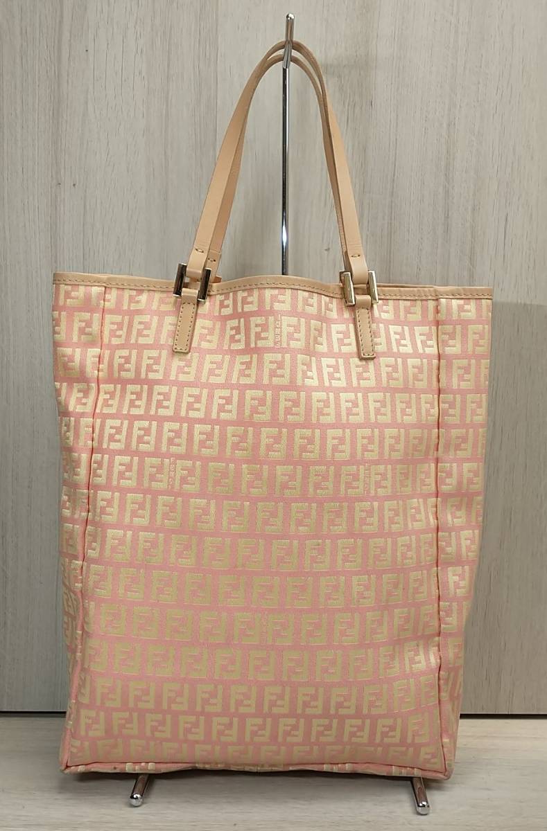 FENDI フェンディ ズッキーノ ズッカ トートバッグ ピンク 3677 8BH006