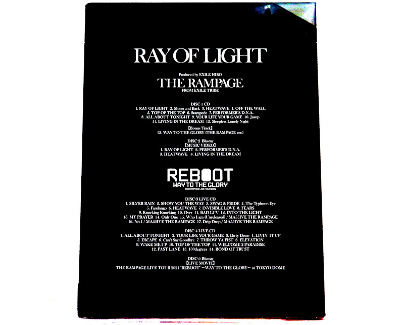 未開封品　THE RAMPAGE / RAY OF LIGHT(CD3枚組＋Blu-ray２枚組)＋スリーブケース付_画像2