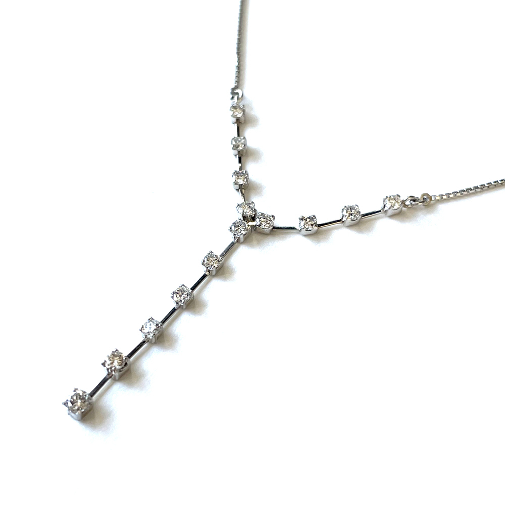 美品】pt850 ダイヤ ネックレス D 0.52ct 3.5g レディース | www