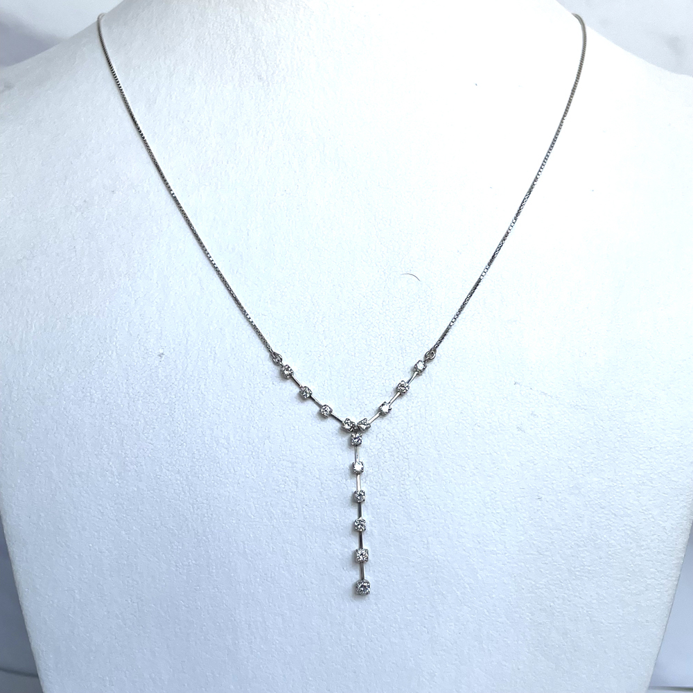 美品】pt850 ダイヤ ネックレス D 0.52ct 3.5g レディース | www