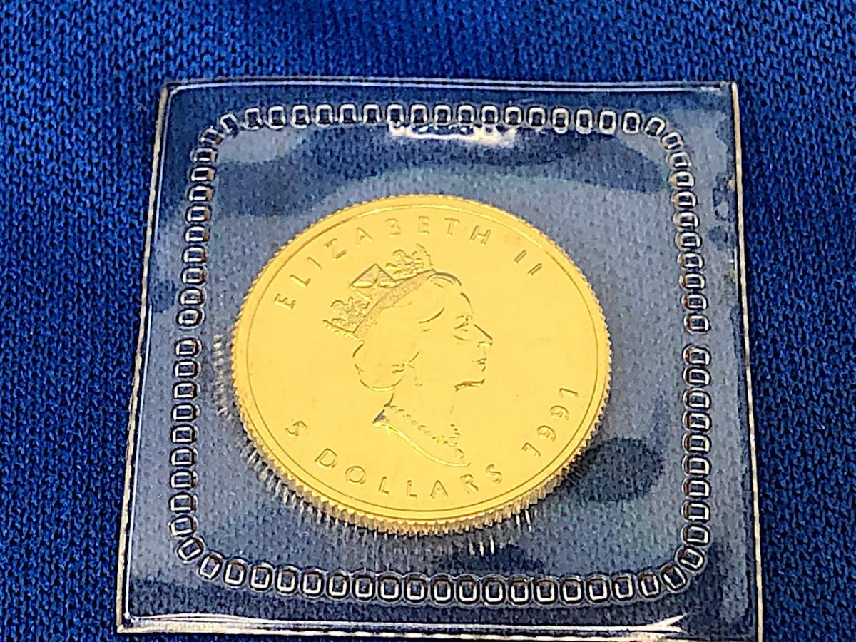 2/052 【美品】純金コイン カナダ 金貨 K24 メイプルリーフ金貨