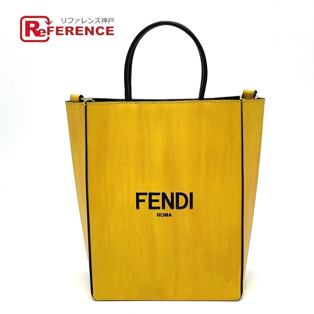 FENDI フェンディ 7VA512 ロゴ 2WAY スモール ショッピングバッグ ショルダーバッグ トート ハンドバッグ