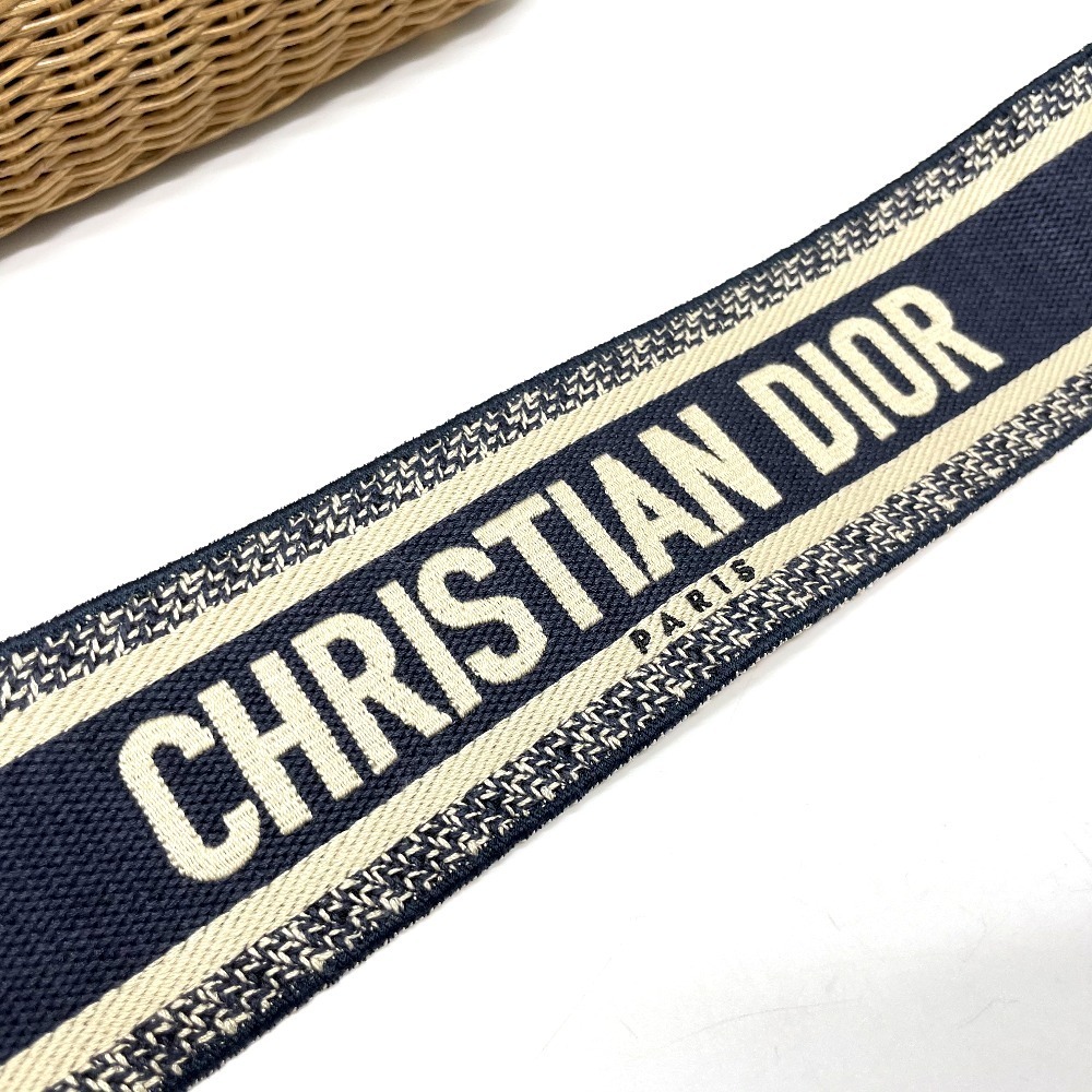 新品同様 Dior ディオール オブリーク トロッター かごバッグ /ストロー/ジャカード&ナチュラルウィッカー 6