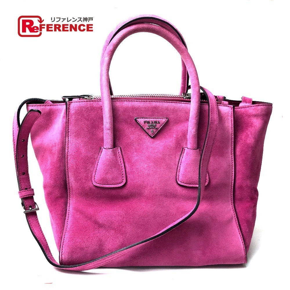 PRADA プラダ BN2625 ショルダーバッグ ハンドバッグ SCAMOSCIATO（スエード） FUXIA レディース