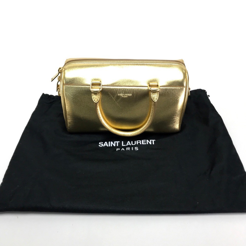  as good as new SAINT LAURENT PARIS sun rolan Paris handbag shoulder bag Bay Be da full leather 