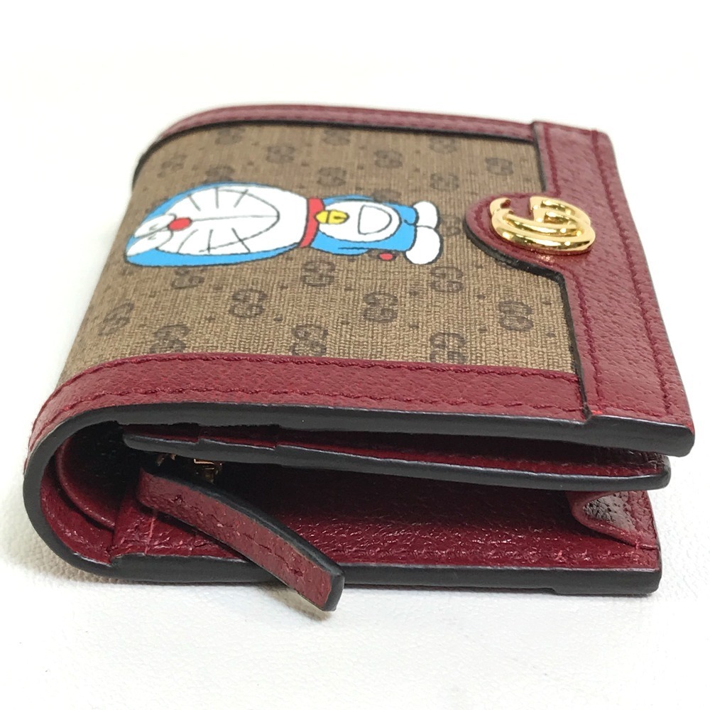 GUCCI グッチ 647788 2TWAG ドラえもんGUCCI コンパクト財布 ミニGGスプリーム/レザー レッド_画像3