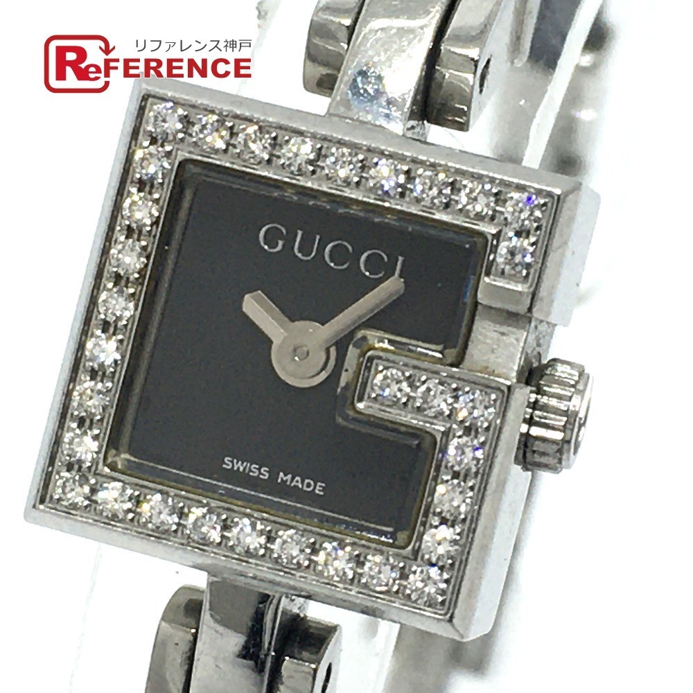 GUCCI グッチ 102 Gミニ ダイヤベゼル クオーツ レディース腕時計