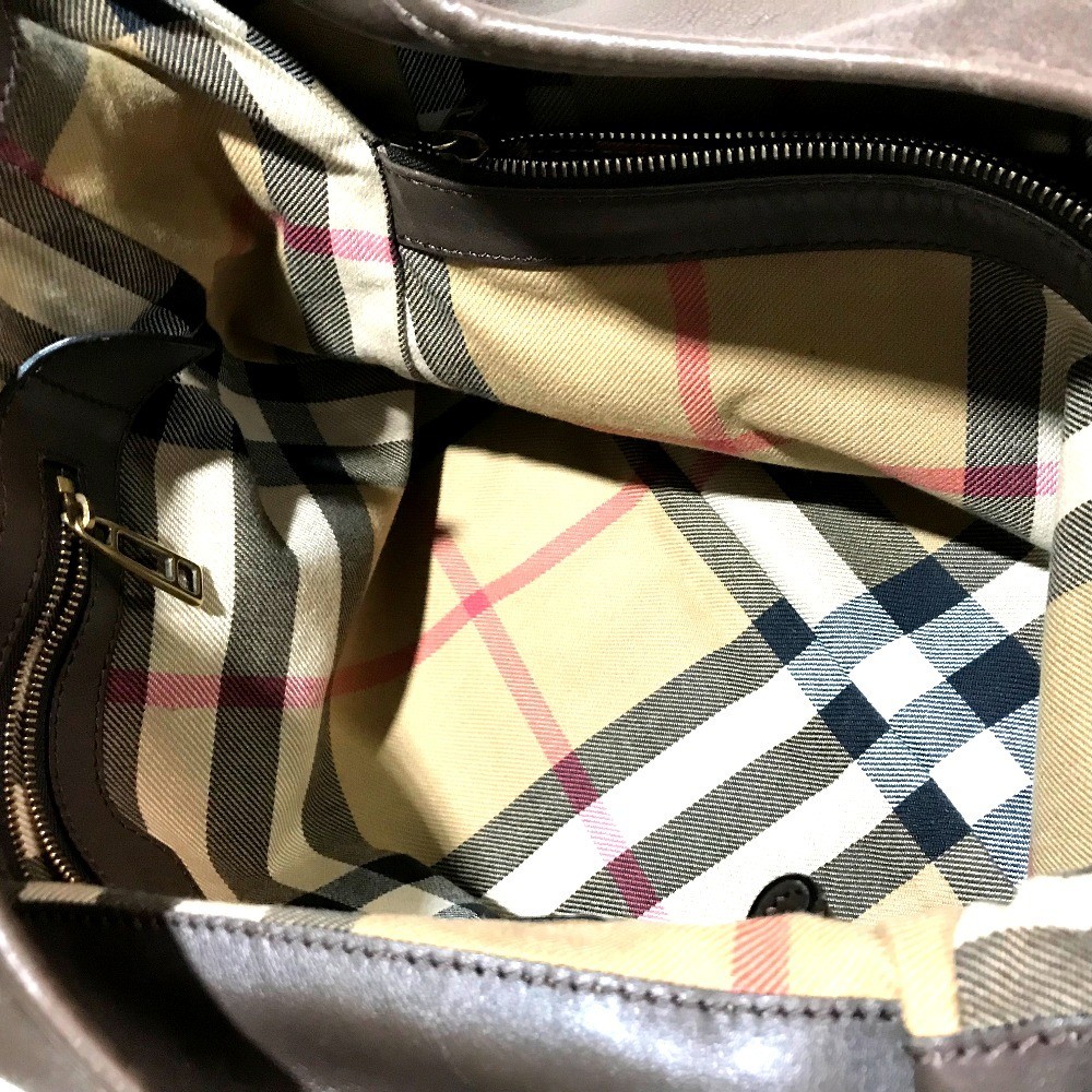 BURBERRY バーバリー 肩掛け ショルダーバッグ トートバッグ レザー レディース ブラウングラデーション_画像8