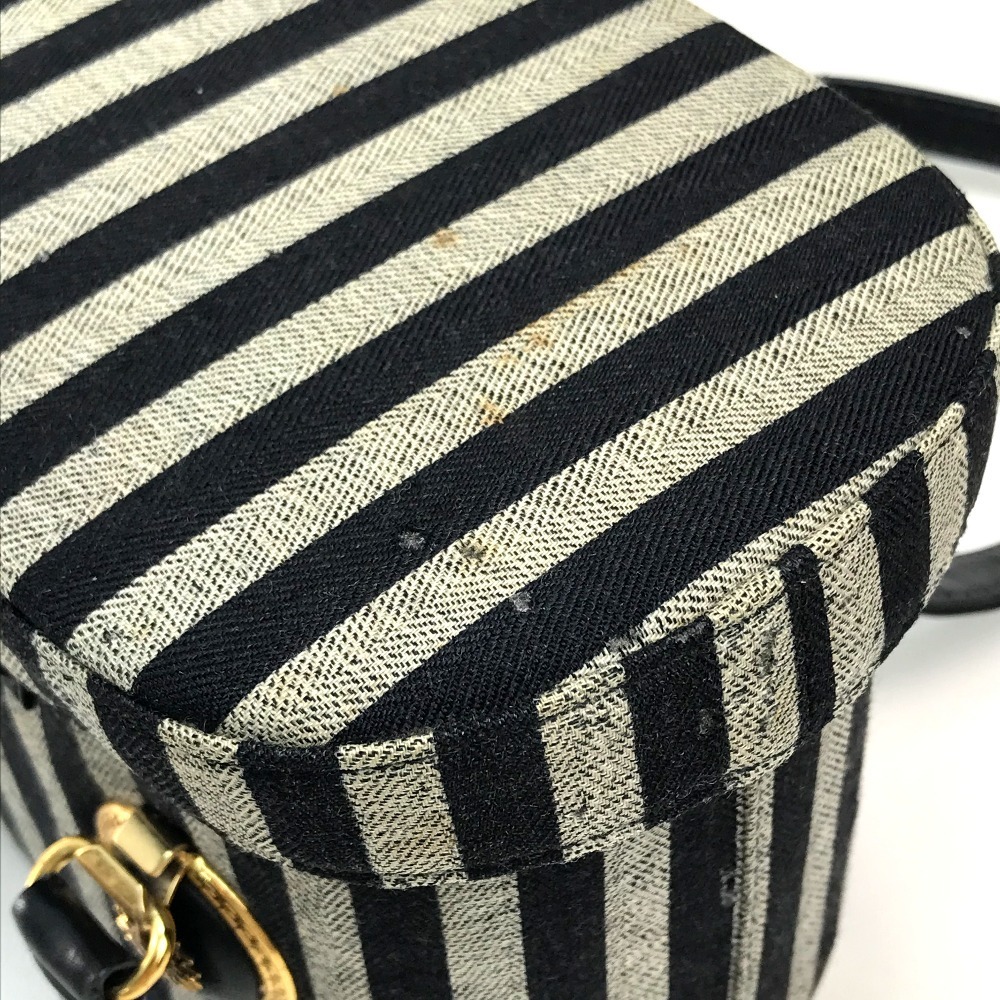 Gianni Versace Gianni * Versace stripe sun Burst sun Logo handbag vanity bag 