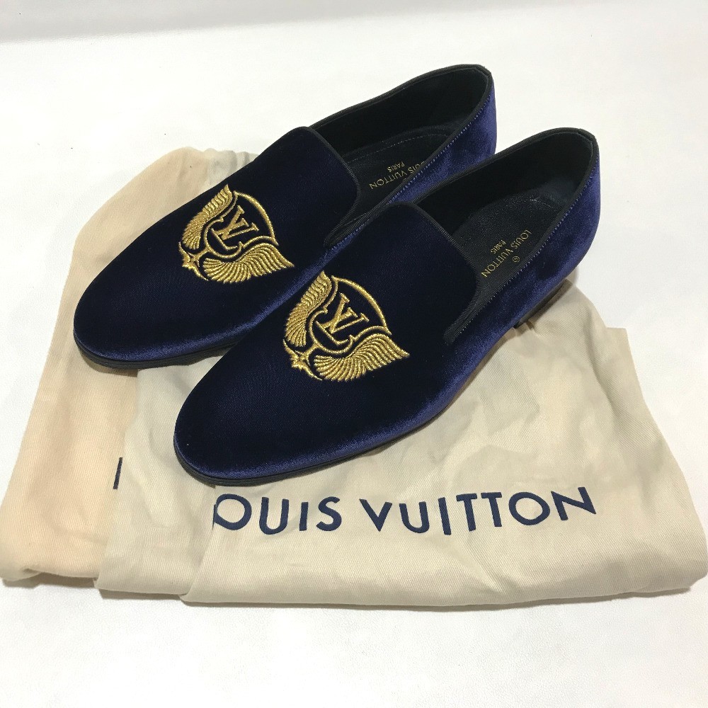 新品同様品 LOUIS VUITTON ルイ ヴィトン 1A32RS オートュイユ ライン ローファー ベルベット 6M_画像8