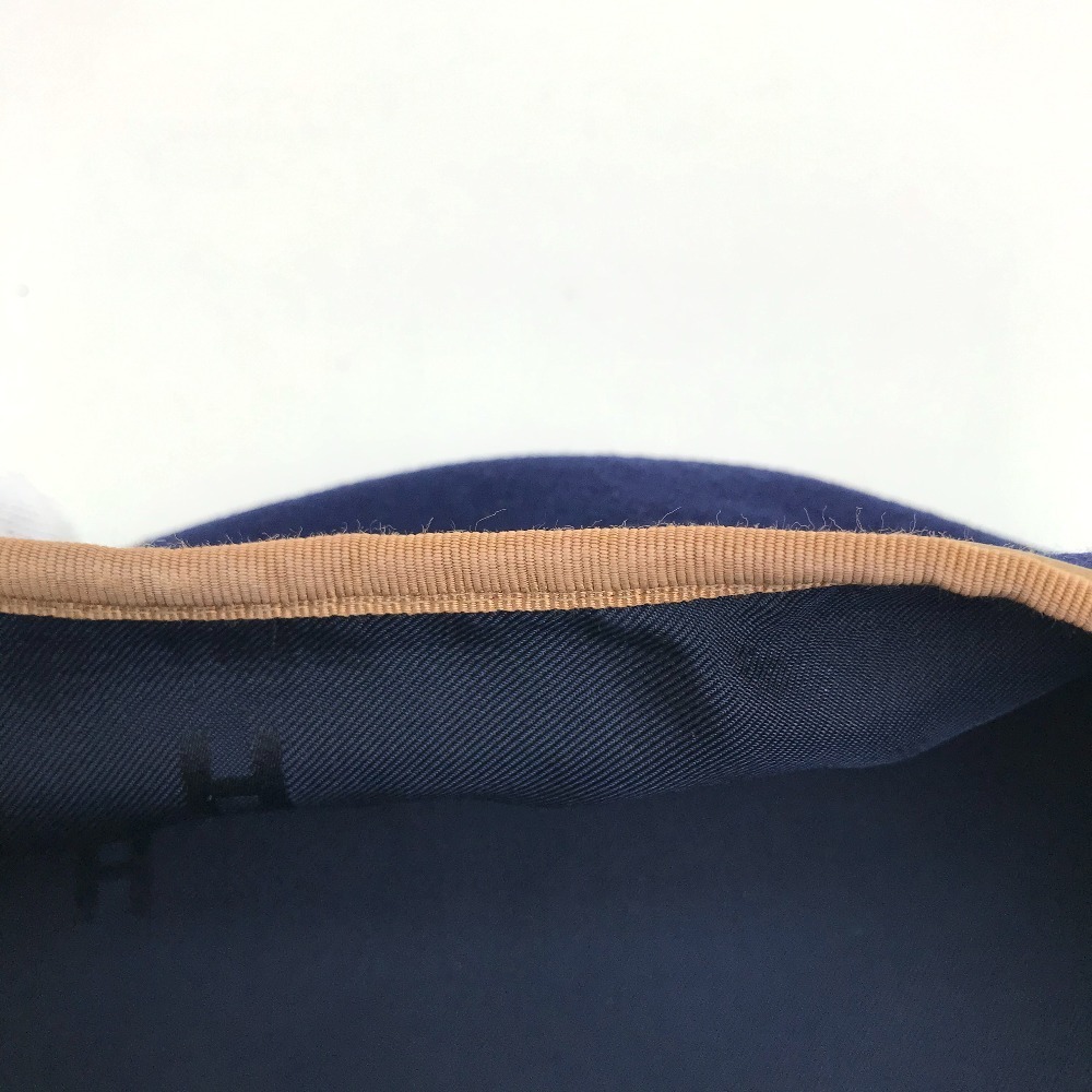 美品 HERMES エルメス セリエマーク サントノーレ パイピング ベレー帽
