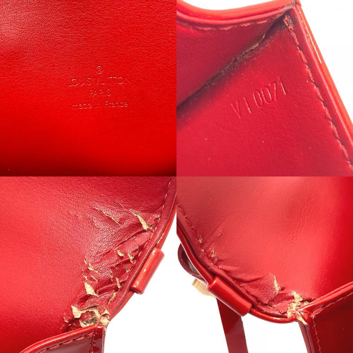 LOUIS VUITTON ルイヴィトン M91135 スプリングストリートPM ミニバッグ モノグラムヴェルニ ハンドバッグ ルージュ レッド系 レディース