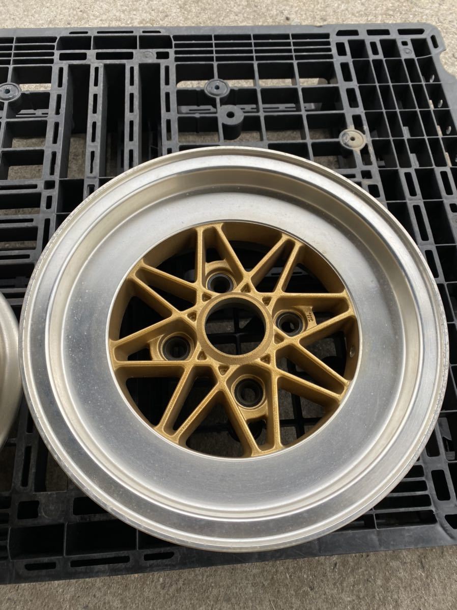 ワークエクイップ 旧車 当時物 WORK アルミホイール 13インチ 6J 114.3 2本セット 3