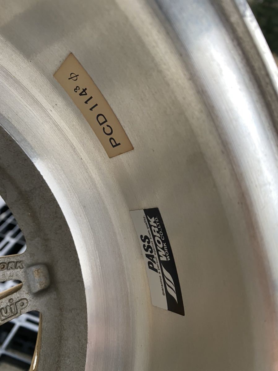 ワークエクイップ 旧車 当時物 WORK アルミホイール 13インチ 6J 114.3 2本セット 7